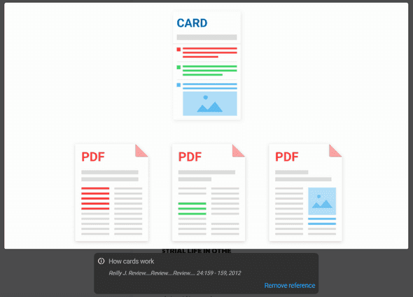 Image management options showing reference and caption fields