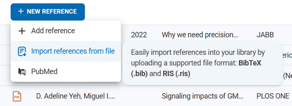 File import interface showing supported formats