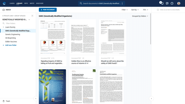 Newly uploaded documents showing in Library grid view