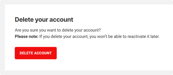 Delete your Elumity account