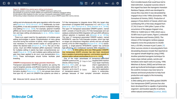 Reference with PDF link indicator showing connection to library document
