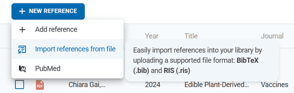 File import interface showing supported formats
