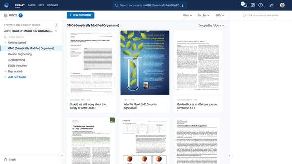 Newly uploaded documents showing in Library grid view