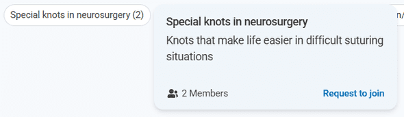 Group space preview showing research focus and member information