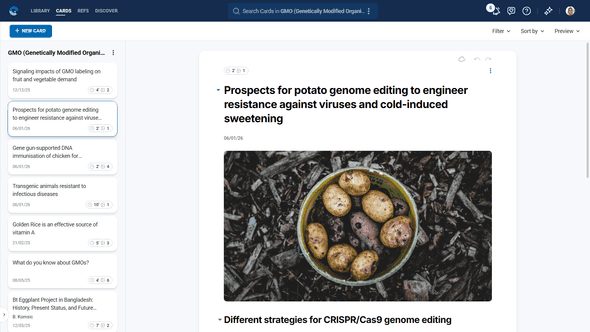 Interface showing collapsed sidebars and different view modes